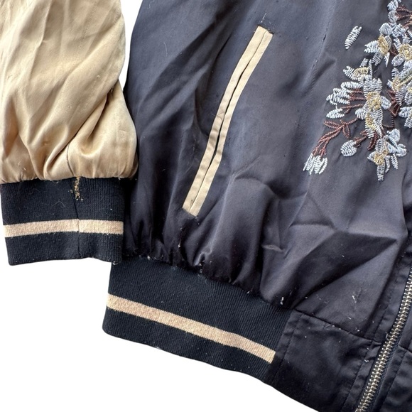 Sukajan Jabiru Bird Souvenir Japan Tourist Bomber Jacket Nature Asian Vintage - Picture 8 of 14